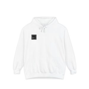minimalist patch hoodie — small chest graphic "good vibes" streetwear